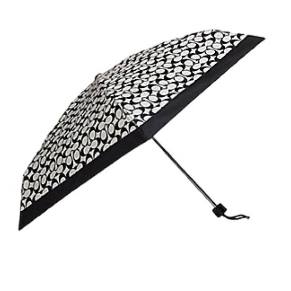 NWT  Coach Signature Mini Umbrella (COACH CP500) SILVER/CHALK MULTI - Picture 1 of 4